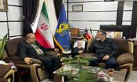 دیدار سرپرست شرکت شهرک‌های صنعتی قزوین با فرمانده سپاه صاحب‌الامر (عج) استان قزوین